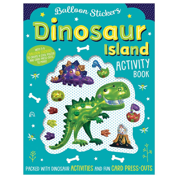Make Believe Ideas: Balloon Stickers Dinosaur Island (Activity Book)-Make Believe Ideas-Little Giant Kidz