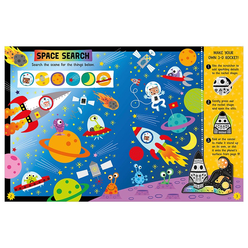 Make Believe Ideas: Scratch and Sparkle Space (Activity Book)-Make Believe Ideas-Little Giant Kidz
