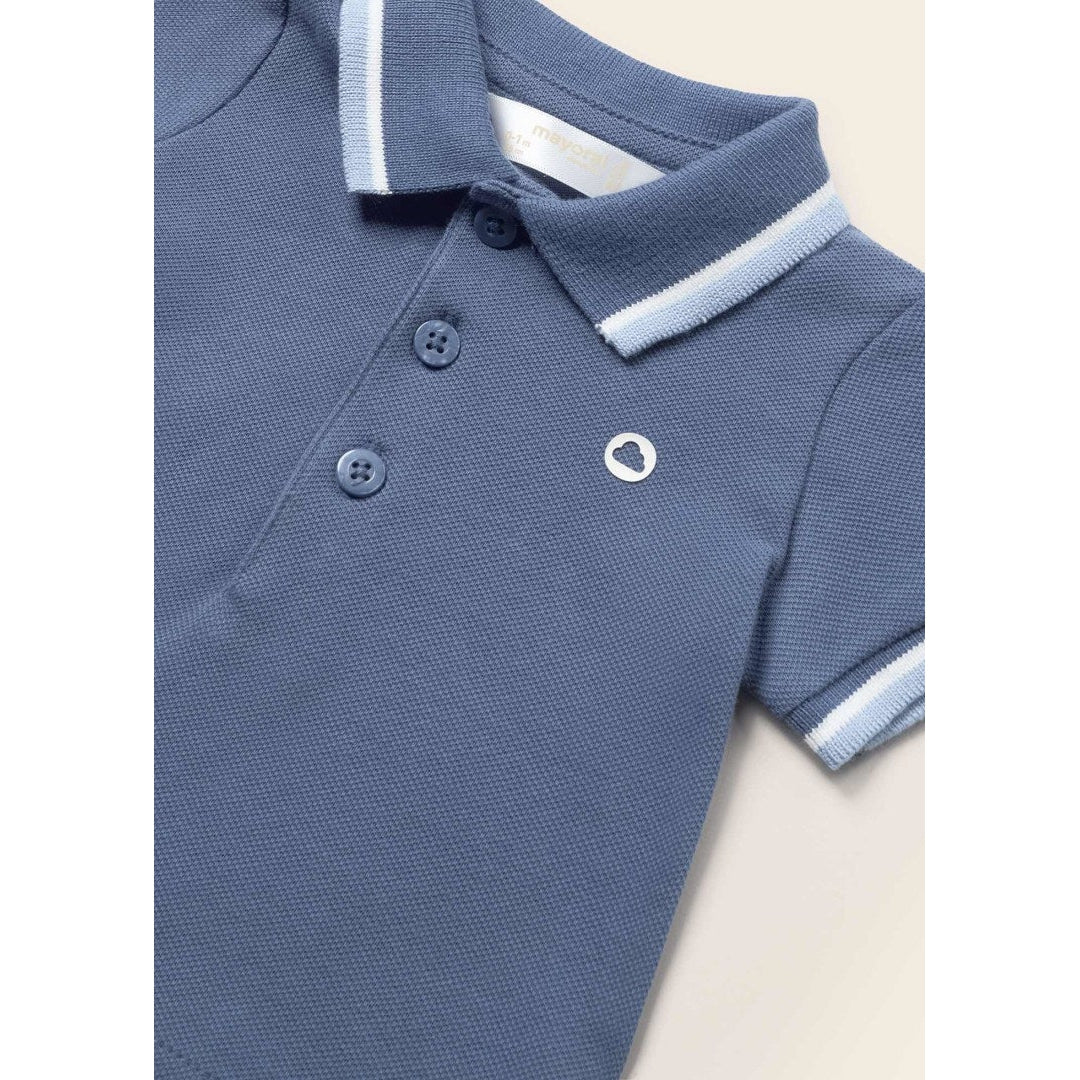 Mayoral Cotton Baby Polo - Imperial Blue-MAYORAL-Little Giant Kidz