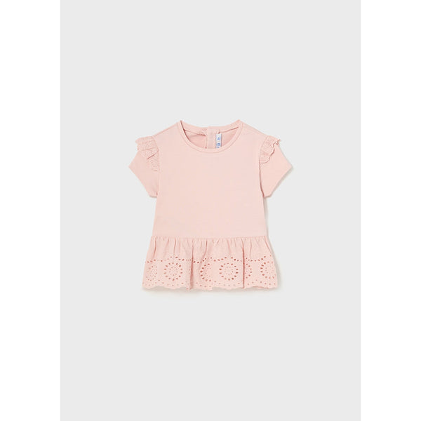 Mayoral Eyelet Embroidery Top - Nude-MAYORAL-Little Giant Kidz