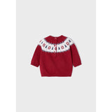Mayoral Jacquard Sweater - Red-MAYORAL-Little Giant Kidz