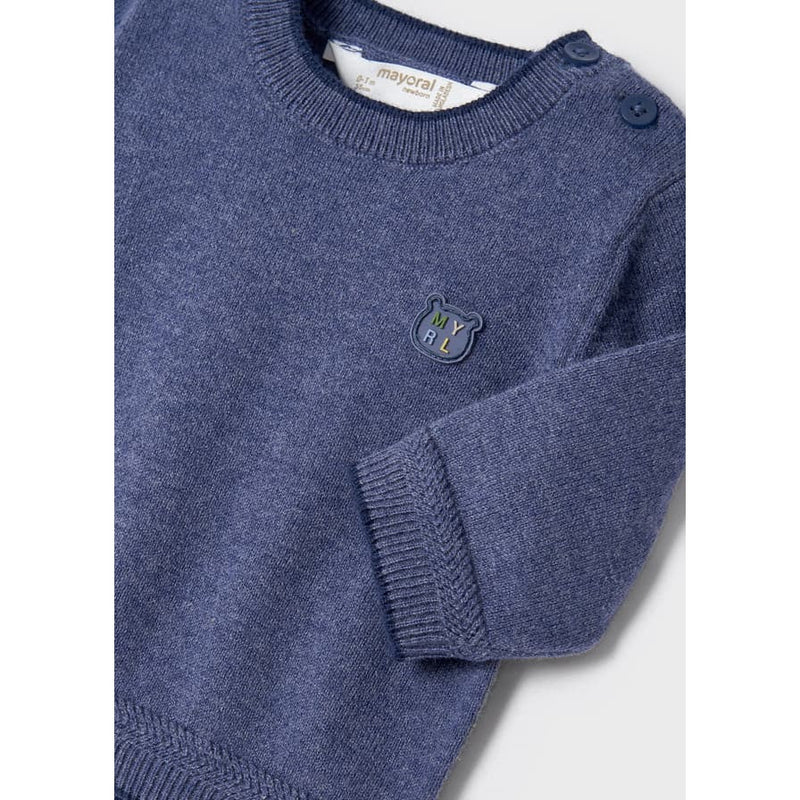 Mayoral Jersey Sweater - Vintage Blue-MAYORAL-Little Giant Kidz
