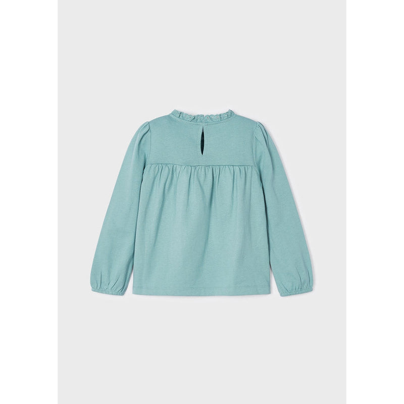 Mayoral Long Sleeve Embroidered Top - Jade-MAYORAL-Little Giant Kidz