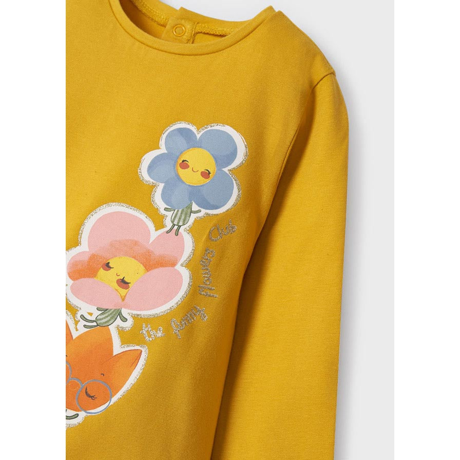 Mayoral Long Sleeve The Funny Flowers Club Shirt - Honey-MAYORAL-Little Giant Kidz