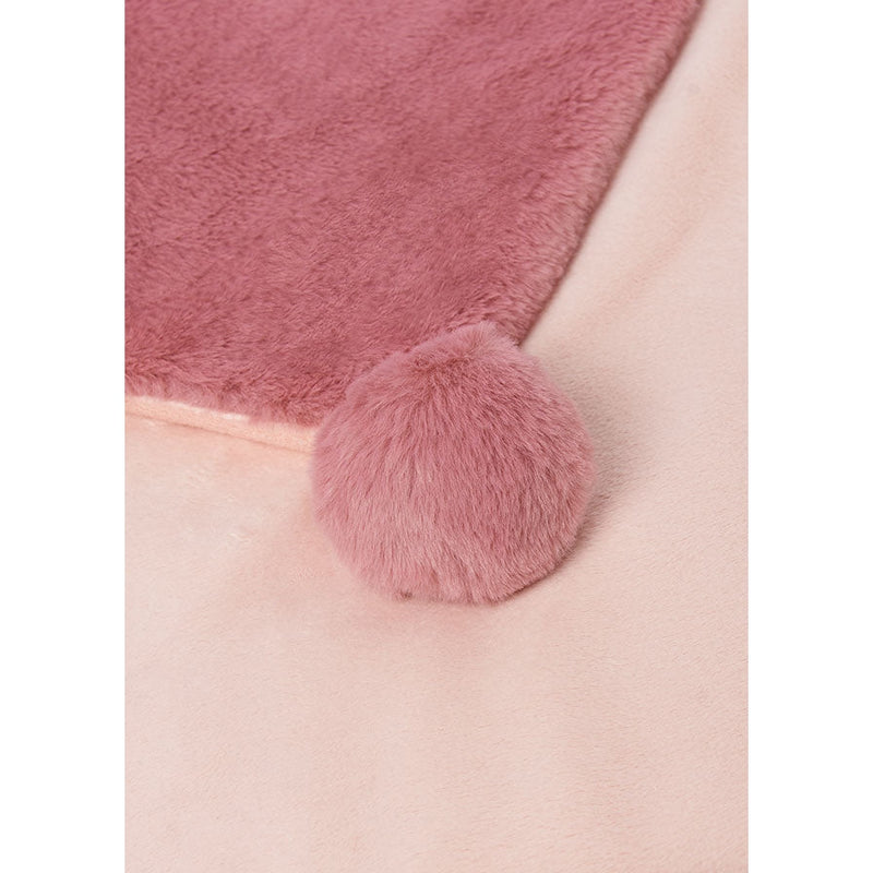 Mayoral PomPom Faux Fur Baby Blanket - HollyBerry-MAYORAL-Little Giant Kidz