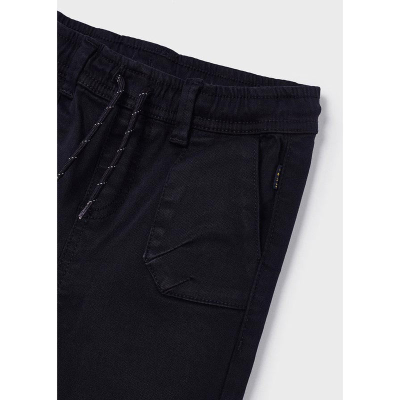 Mayoral Twill Jogger Fit Long Pants - Navy Blue-MAYORAL-Little Giant Kidz