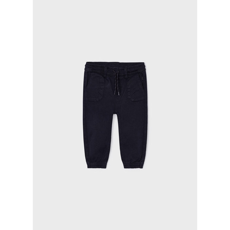 Mayoral Twill Jogger Fit Long Pants - Navy Blue-MAYORAL-Little Giant Kidz
