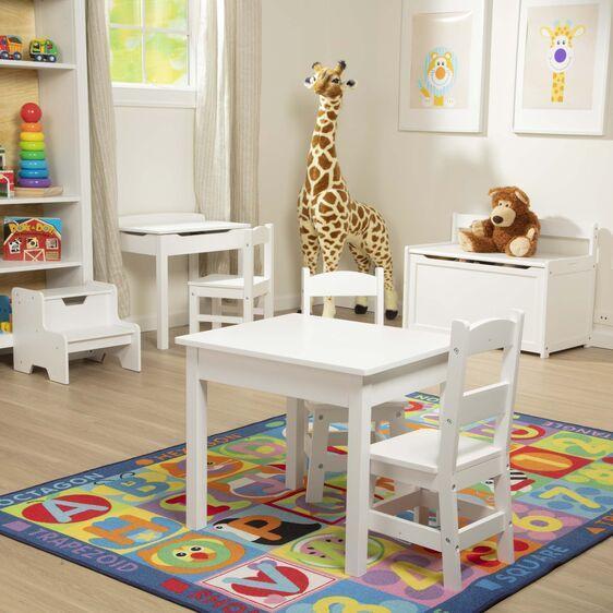 Melissa & Doug Kids Furniture Wooden Lift-Top Desk & Chair - Gray