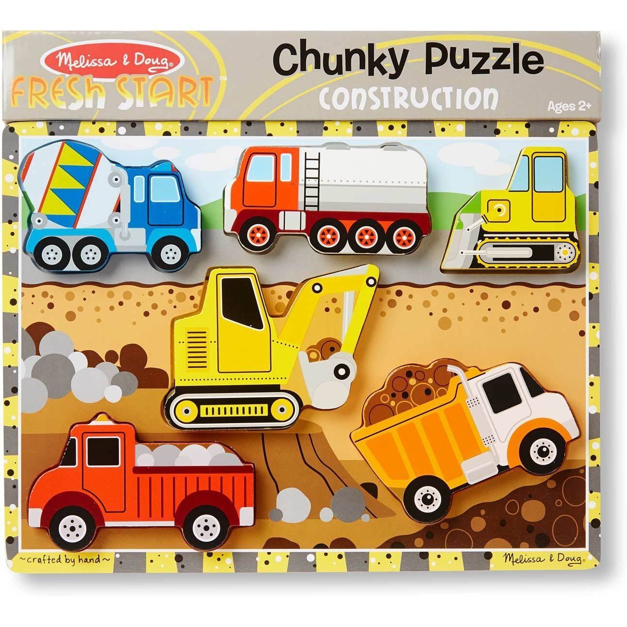 Melissa & Doug Chunky Puzzle Construction - 6 Pieces-MELISSA & DOUG-Little Giant Kidz