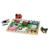 Melissa & Doug Chunky Puzzle Farm - 8 Pieces-MELISSA & DOUG-Little Giant Kidz
