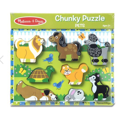 Melissa & Doug Chunky Puzzle Pets - 8 Pieces-MELISSA & DOUG-Little Giant Kidz