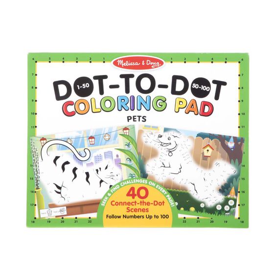 Melissa & Doug Dot-to-Dot Coloring Pad 123 - Pets-MELISSA & DOUG-Little Giant Kidz