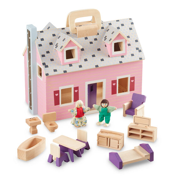 Melissa & Doug Fold & Go Mini Dollhouse-MELISSA & DOUG-Little Giant Kidz