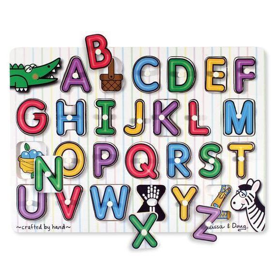 Melissa & Doug Peg Puzzle: See-Inside Alphabet - 26 pieces-MELISSA & DOUG-Little Giant Kidz