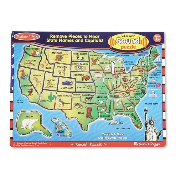 Melissa & Doug Sound Puzzle: United States of America - 40 Pieces-MELISSA & DOUG-Little Giant Kidz