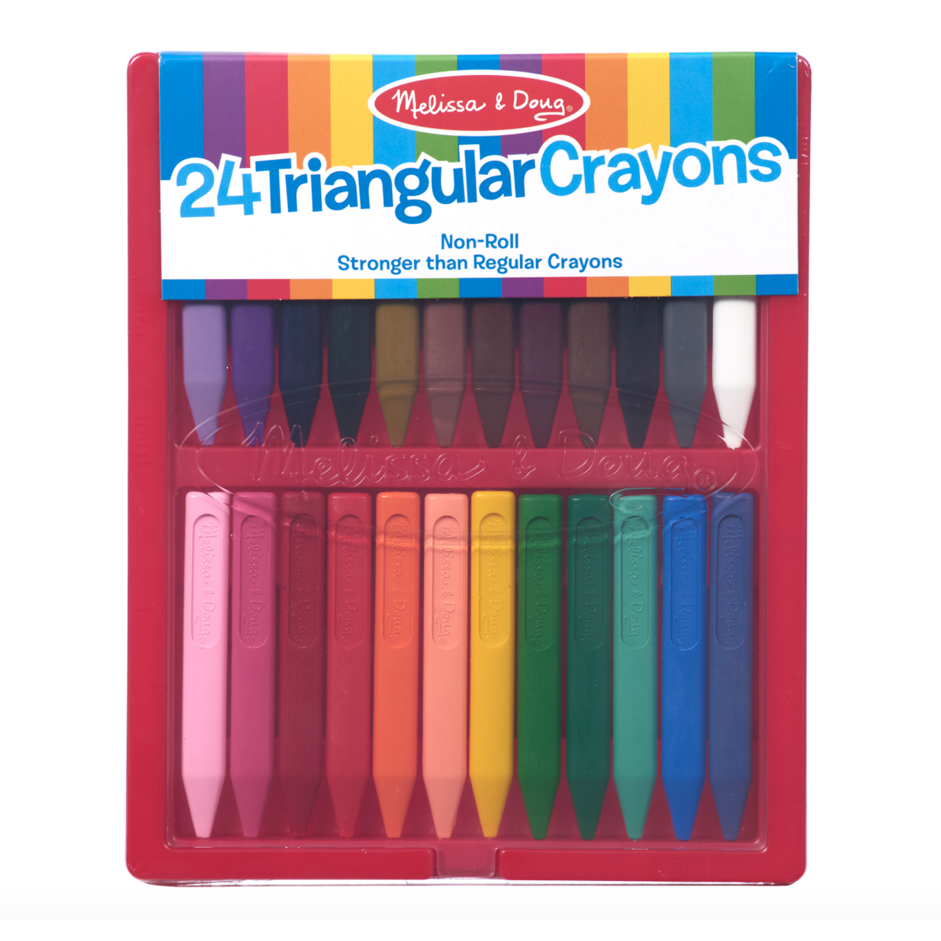 Melissa & Doug Triangular Crayons - 24 pack-MELISSA & DOUG-Little Giant Kidz