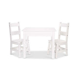 Melissa & Doug Wooden Table & Chairs - White-MELISSA & DOUG-Little Giant Kidz