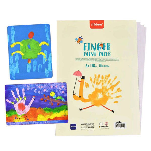 MiDeer Finger Paint Paper Book - 15 Pages-Mideer-Little Giant Kidz