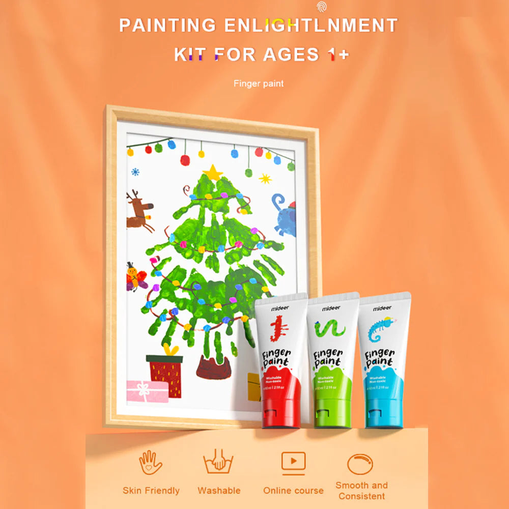 MiDeer Finger Paint Paper Book - 15 Pages-Mideer-Little Giant Kidz