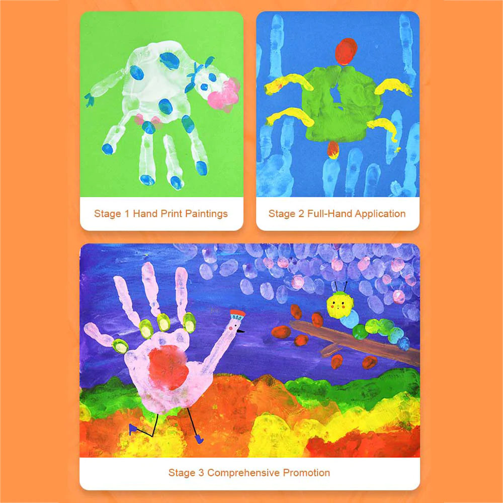 MiDeer Finger Paint Paper Book - 15 Pages-Mideer-Little Giant Kidz