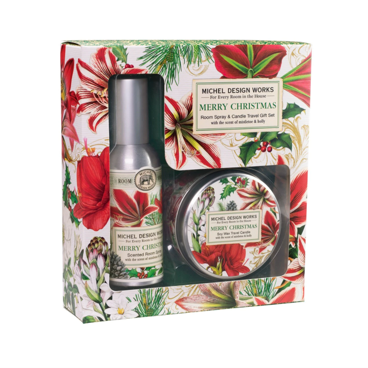 Michel Design Works Room Spray and Travel Candle Set, Merry Christmas-Michel Design Works-Little Giant Kidz