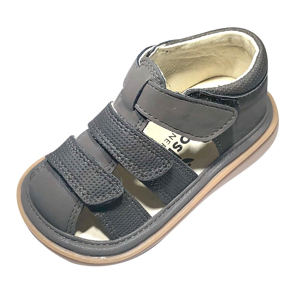 Mooshu Henry Boys Toddler Squeaky Shoes - Charcoal-MOOSHU-Little Giant Kidz