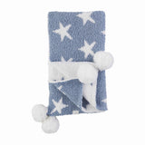 Mud Pie Blue Star Chenille Baby Blanket-MUD PIE-Little Giant Kidz