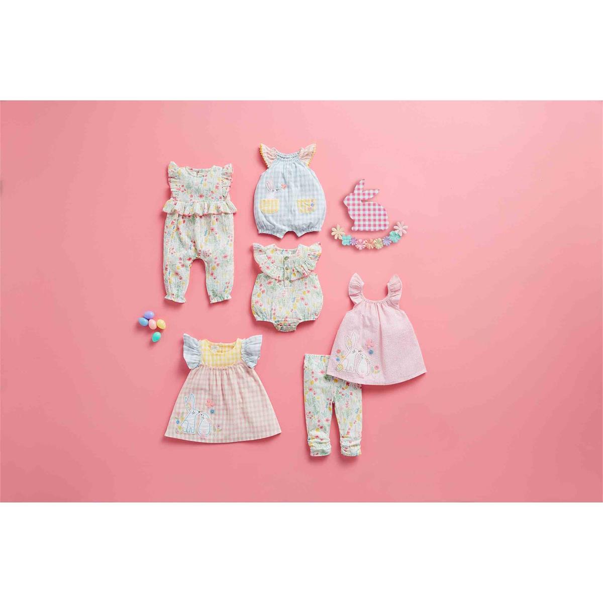 Mud Pie Cotton Gauze Bunny Floral Bubble-MUD PIE-Little Giant Kidz