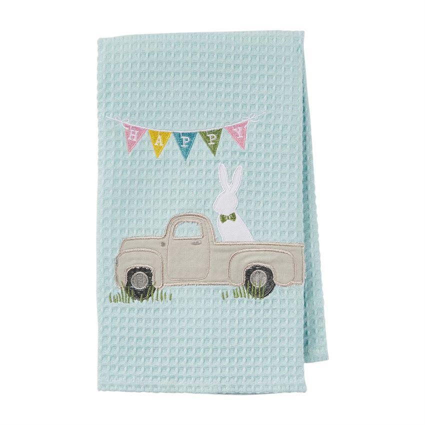Mud Pie Easter Waffle Weave Embroidered Cotton Towel-MUD PIE-Little Giant Kidz