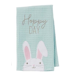 Mud Pie Easter Waffle Weave Embroidered Cotton Towel-MUD PIE-Little Giant Kidz