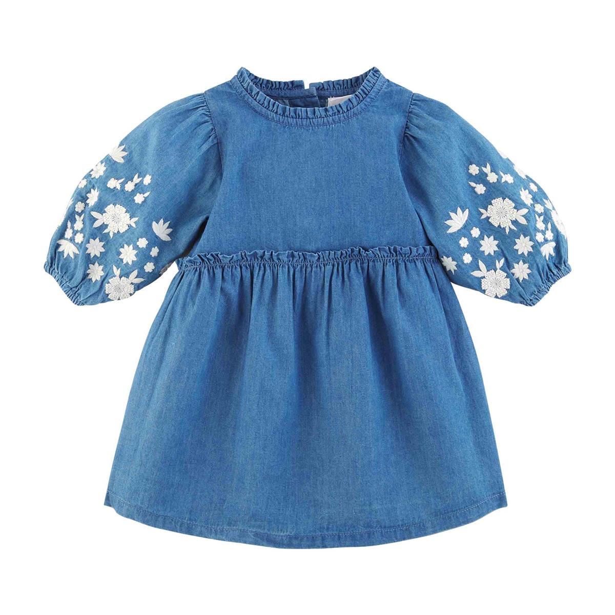 Mud Pie Embroidered Denim Dress-MUD PIE-Little Giant Kidz