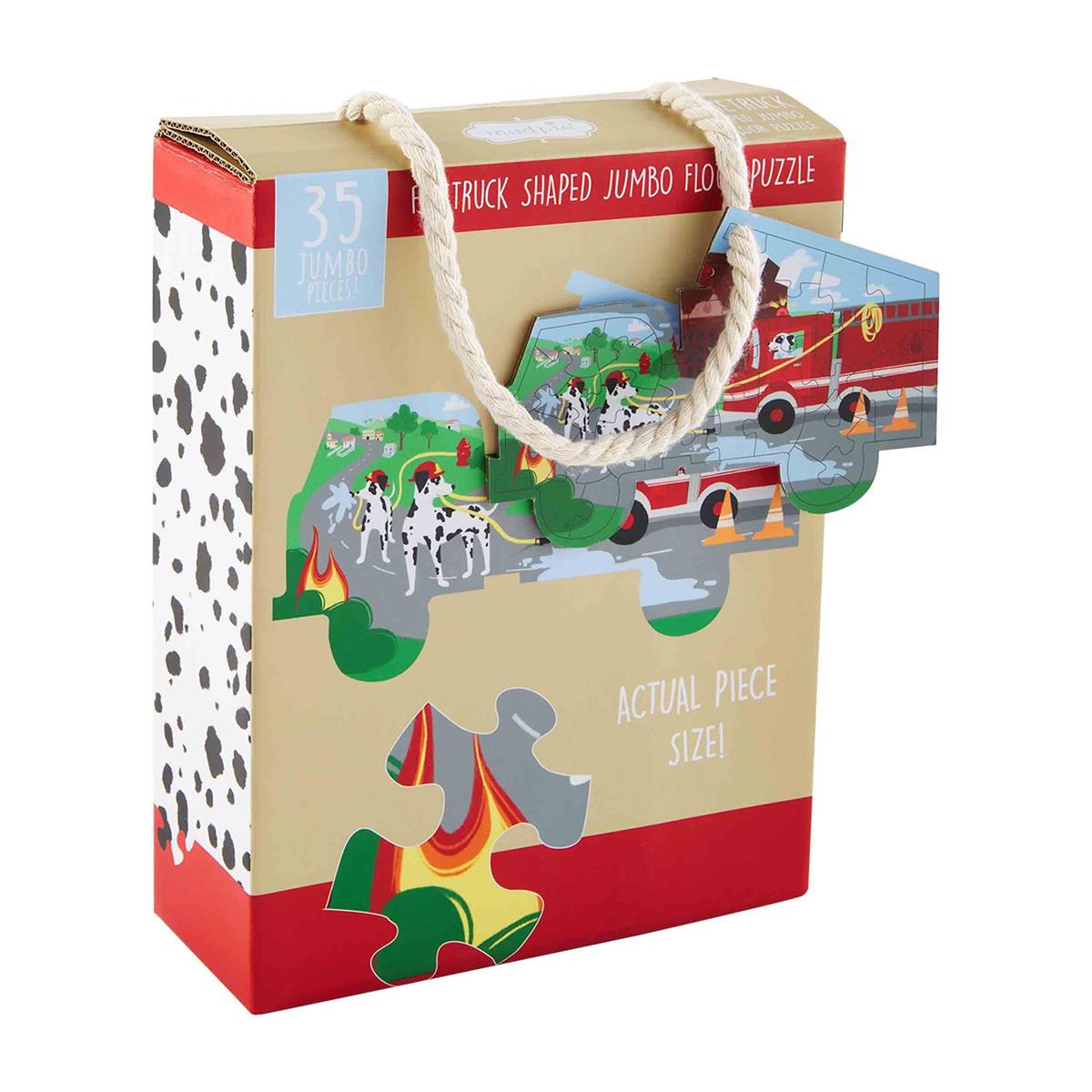 Mud Pie Fire Truck Shaped Puzzle-MUD PIE-Little Giant Kidz