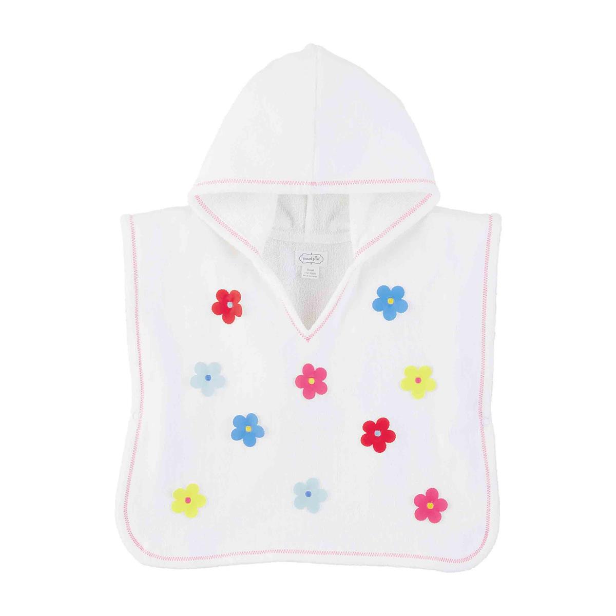 Mud Pie Flower Applique Poncho-MUD PIE-Little Giant Kidz
