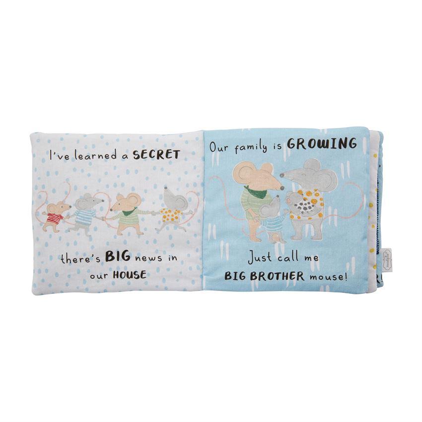 Mud Pie "I'm A Big Brother" Soft Printed Cotton Book & Pin-MUD PIE-Little Giant Kidz