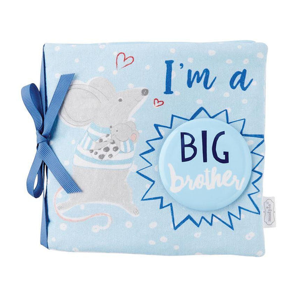 Mud Pie "I'm A Big Brother" Soft Printed Cotton Book & Pin-MUD PIE-Little Giant Kidz