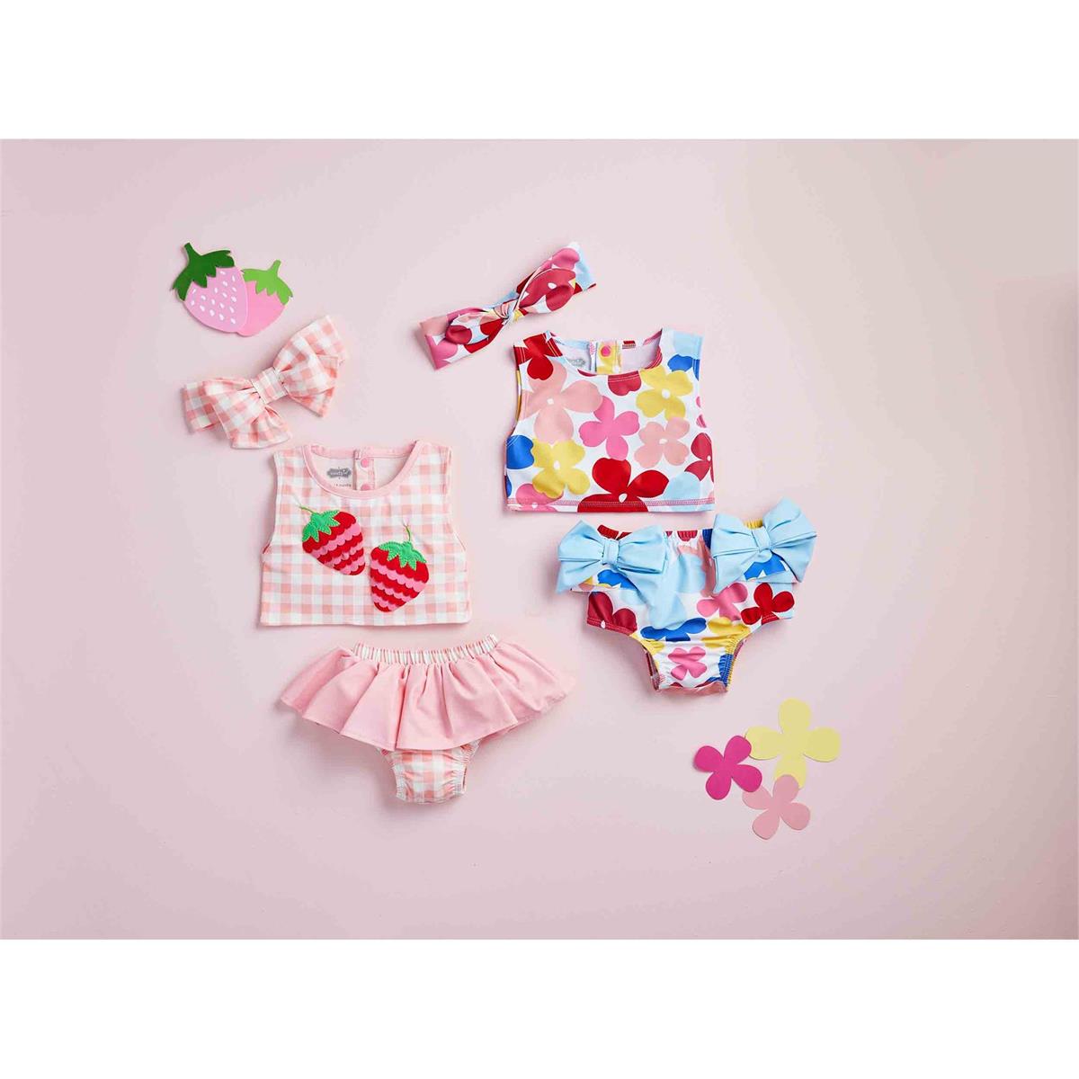 Mud Pie Multi-Floral Swimsuit & Headband Set-MUD PIE-Little Giant Kidz
