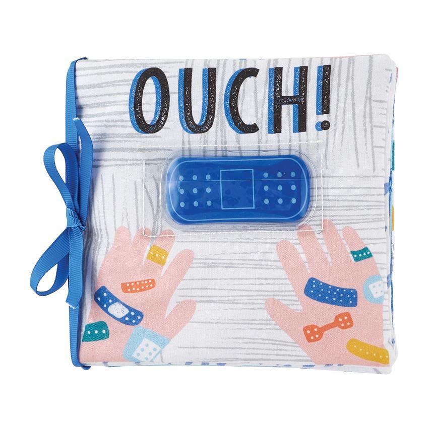 Mud Pie Ouch Pouch Soft Printed Baby Safe Book - Blue-MUD PIE-Little Giant Kidz