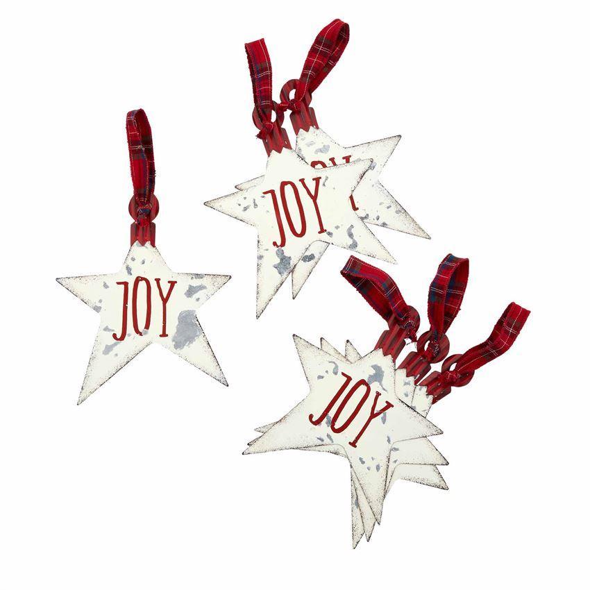 Mud Pie Printed Tin Ornament with Tartan Loop Hanger-MUD PIE-Little Giant Kidz