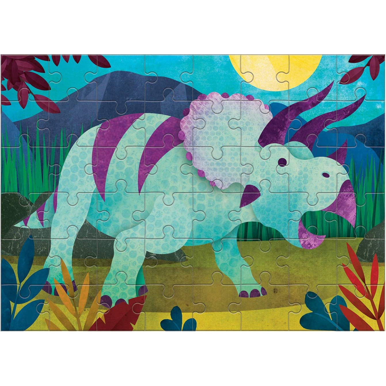 Mudpuppy 48 Piece Mini Puzzle - Triceratops-MUDPUPPY-Little Giant Kidz