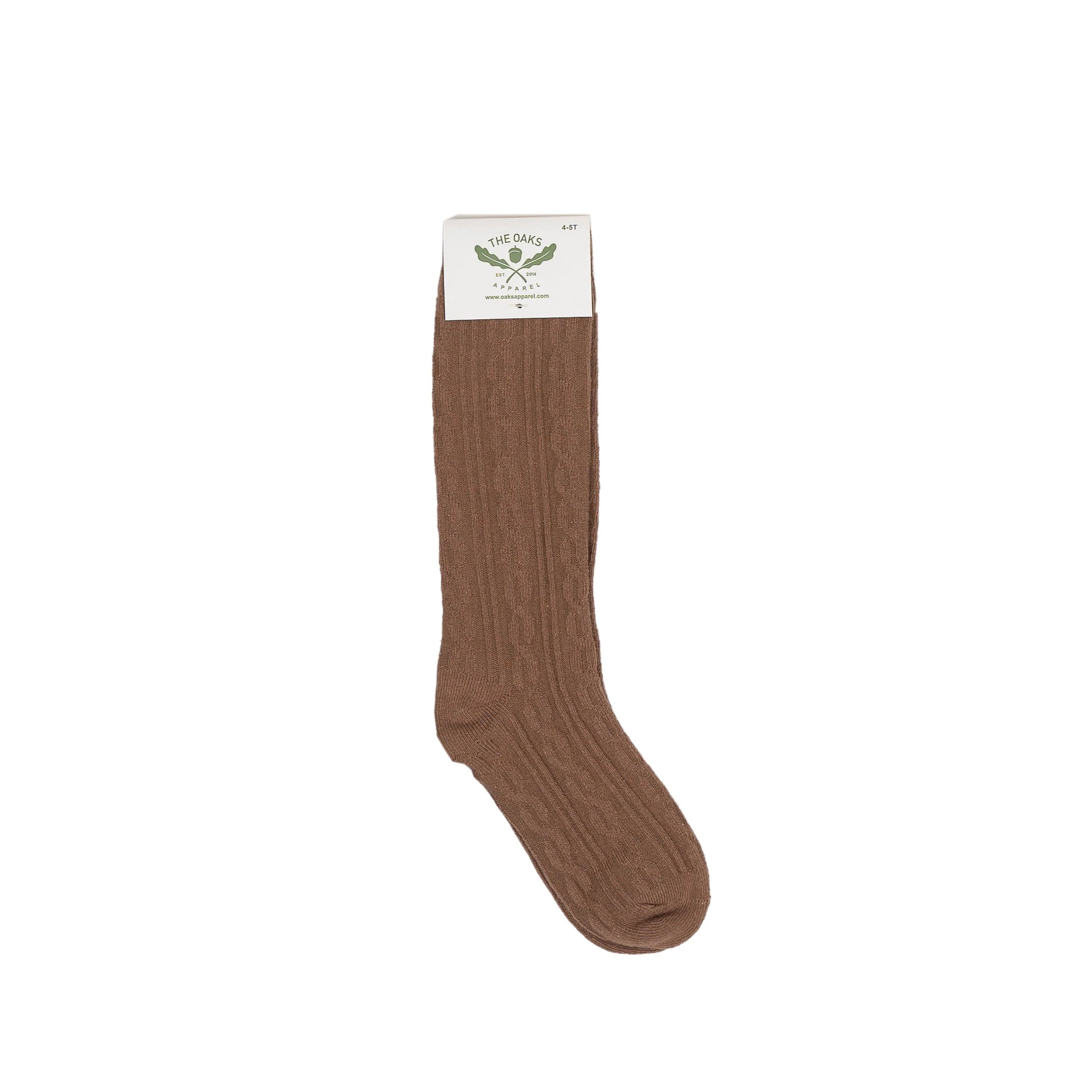 Oaks Apparel Braided Socks - Brown-The Oaks Apparel-Little Giant Kidz