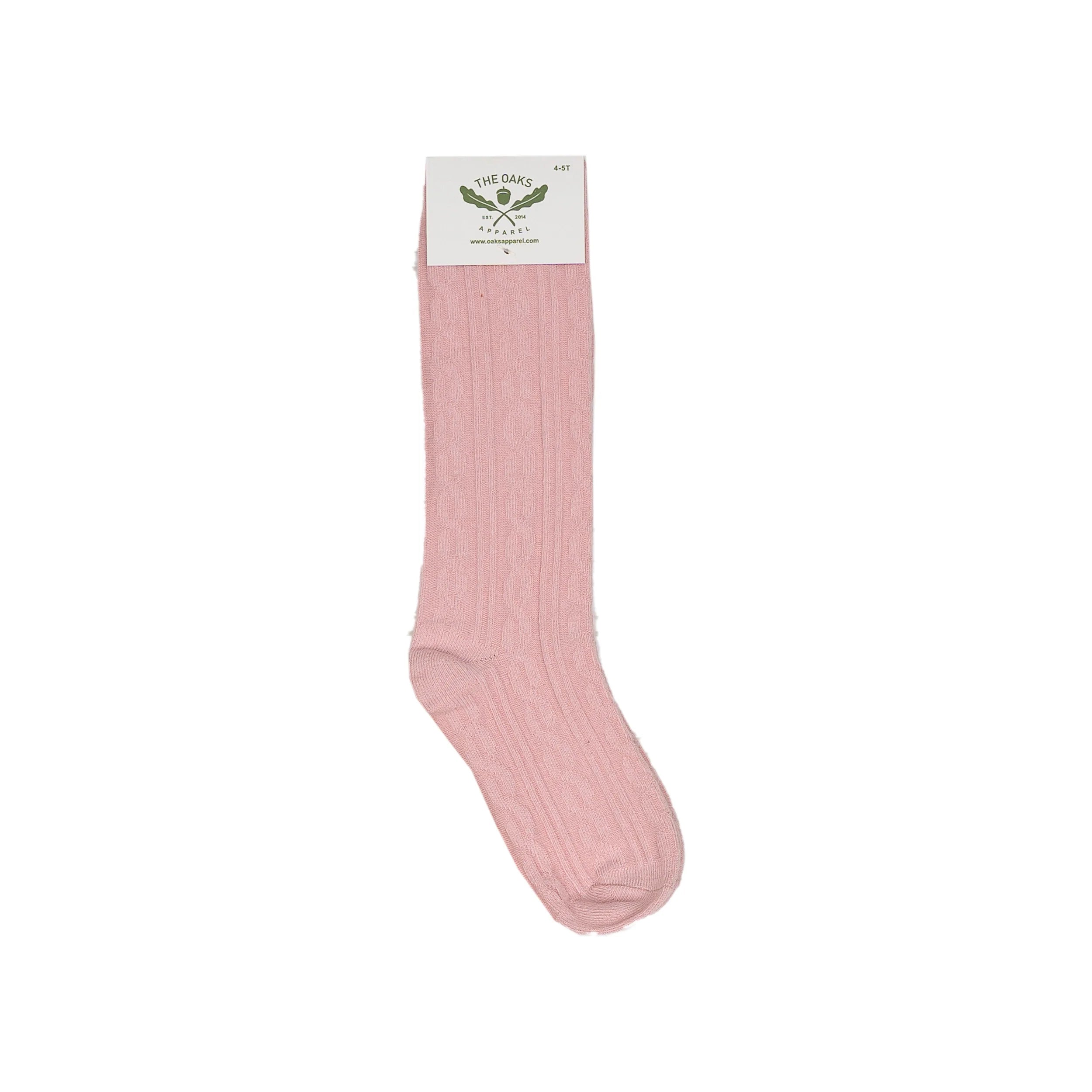 Oaks Apparel Braided Socks - Light Pink-The Oaks Apparel-Little Giant Kidz