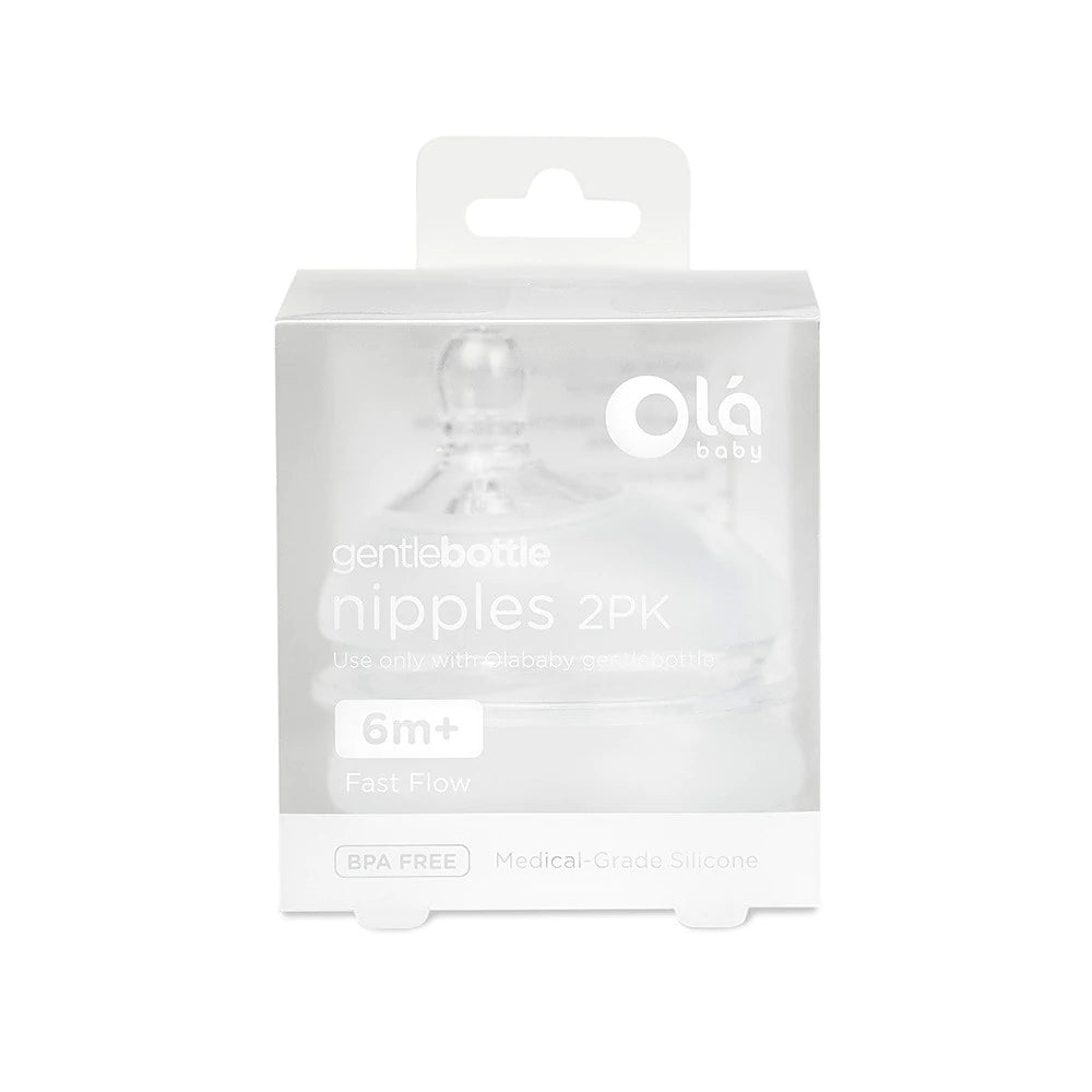 Ola Baby GentleBottle Silicone Replacement Nipple (2-Pack) - Fast Flow-OLA BABY-Little Giant Kidz