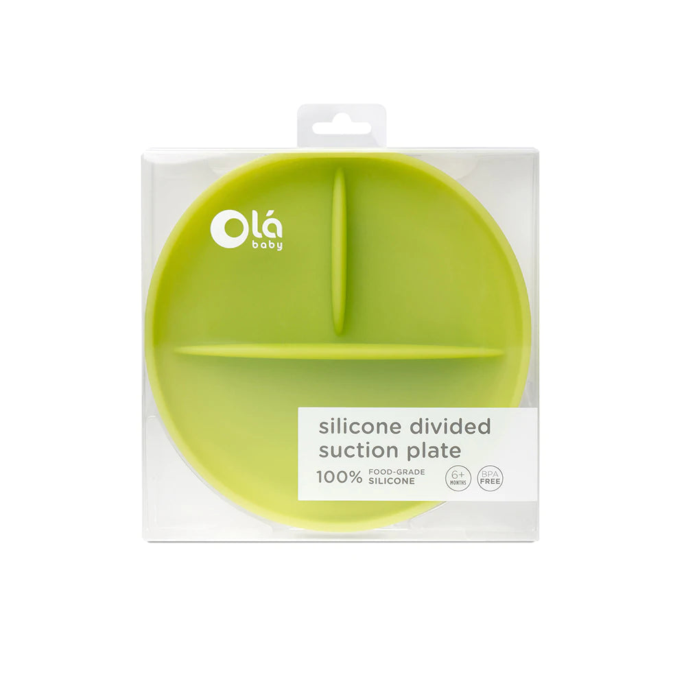 Ola Baby Silicone Divided Suction Plate - Kiwi-OLA BABY-Little Giant Kidz