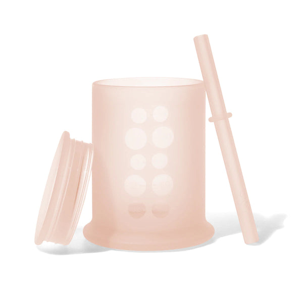Ola Baby Training Cup with Lid + Straw - Coral-OLA BABY-Little Giant Kidz