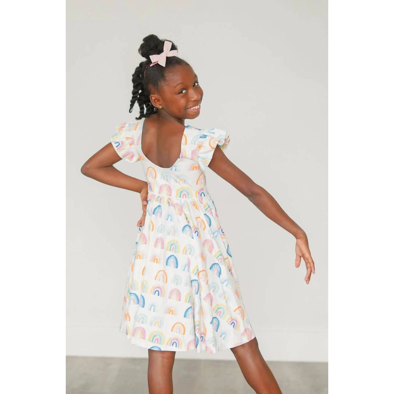 Ollie Jay Watercolor Rainbow Olivia Dress
