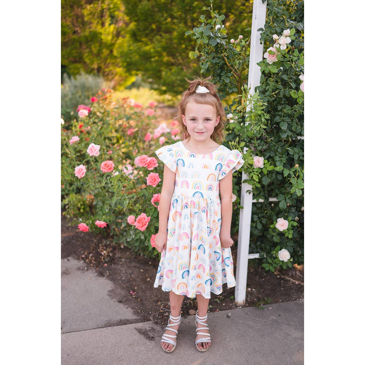 Ollie Jay Watercolor Rainbow Olivia Dress