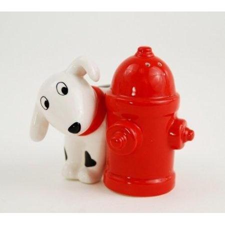 One Hundred 80 Degrees Dalmatian/Fire Hydrant Salt & Pepper, Gift Box, Ceramic, 3-ONE HUNDRED 80 DEGREES-Little Giant Kidz