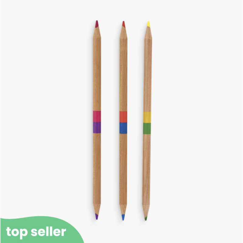 Ooly 2 of a Kind Colored Pencils - 12 Piece Set (24 Colors)-OOLY-Little Giant Kidz