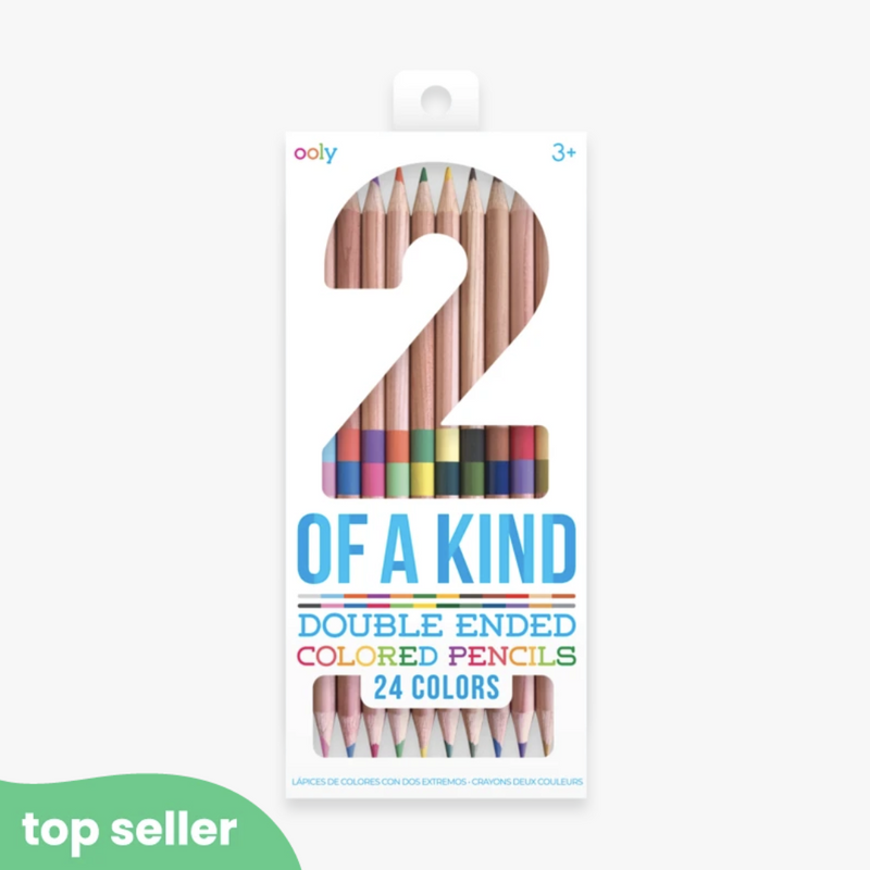 Ooly 2 of a Kind Colored Pencils - 12 Piece Set (24 Colors)-OOLY-Little Giant Kidz