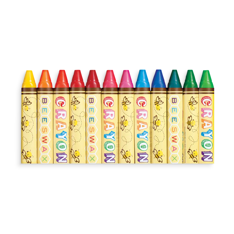 Ooly Brilliant Bee Crayons - Set of 12-OOLY-Little Giant Kidz